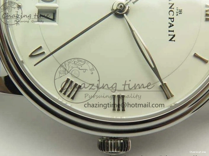 1228 SportInspired Villeret 6669 SS HG 1:1 Best Edition White Dial On Leather Strap V 8099